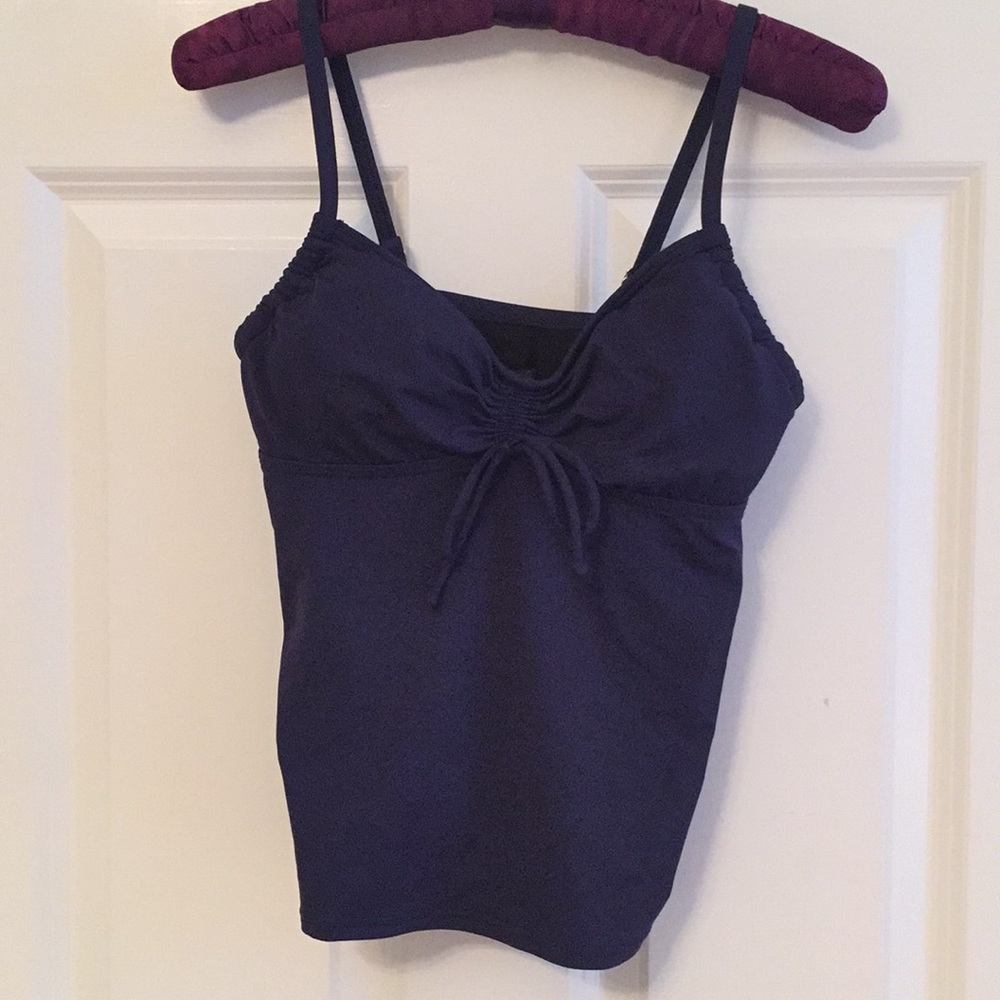 Lands’ End navy tankini top NWOT